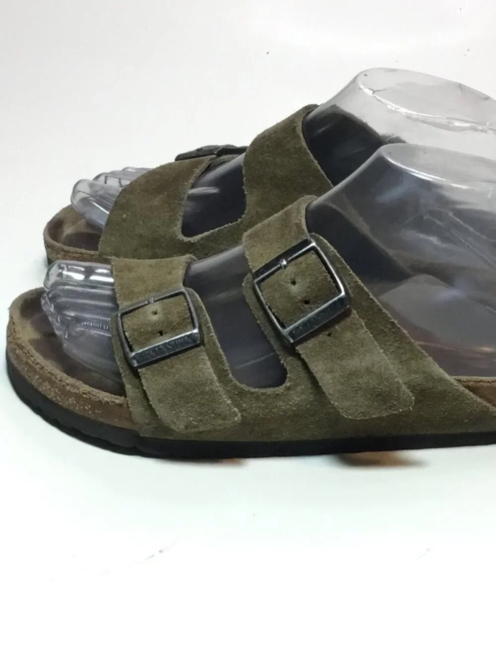 Birkenstock Arizona Suede Leather 4/4.5 EU 35 Tan/Beige (Olive?) Color